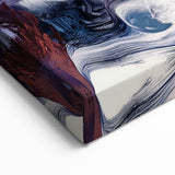 Modern Abstract Wall Art – Bold Vertical Flow in Orange and Green