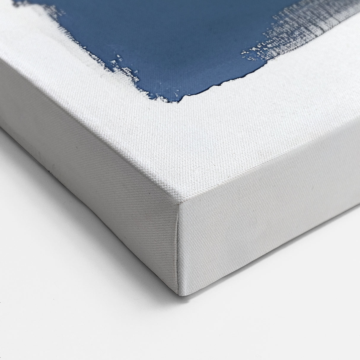 Large Abstract Wall Art – Navy, Gray & Gold Minimal Brushstrokes