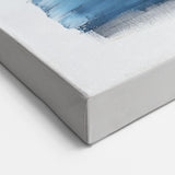 Geometric Abstract Wall Decor – Navy, Gold & Gray Brush Canvas Art