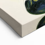 Abstract Art Prints – Flowing Modern Swirl in Orange and Mint Green