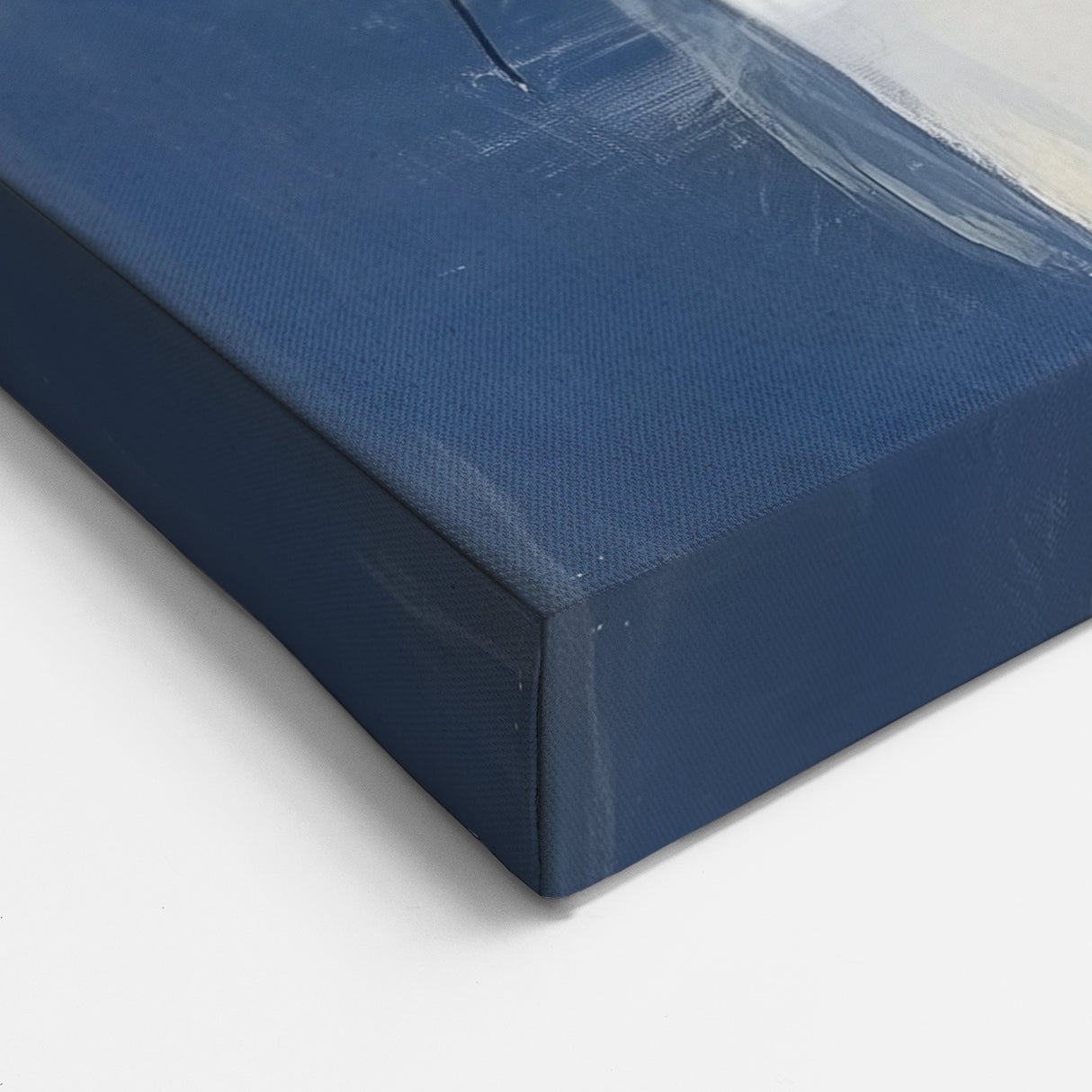 Colorful Abstract Wall Art – Navy, Yellow & White Geometric Canvas