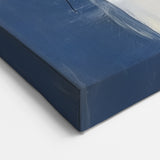 Colorful Abstract Wall Art – Navy, Yellow & White Geometric Canvas