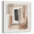 Contemporary Abstract Canvas – Earthy Beige, Brown & Black Tones