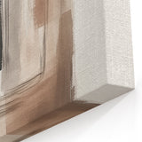Contemporary Abstract Canvas – Earthy Beige, Brown & Black Tones