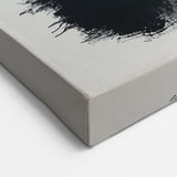 Minimalist Abstract Wall Art – Black, Teal & Gray Brushstrokes