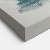 Large Abstract Wall Art – Teal, Gray & Black Modern Brush Design