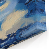 Navy Blue Modern Abstract Wall Art – Contemporary Canvas Decor