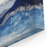 Modern Abstract Wall Art – Navy and Gray Geometric Canvas