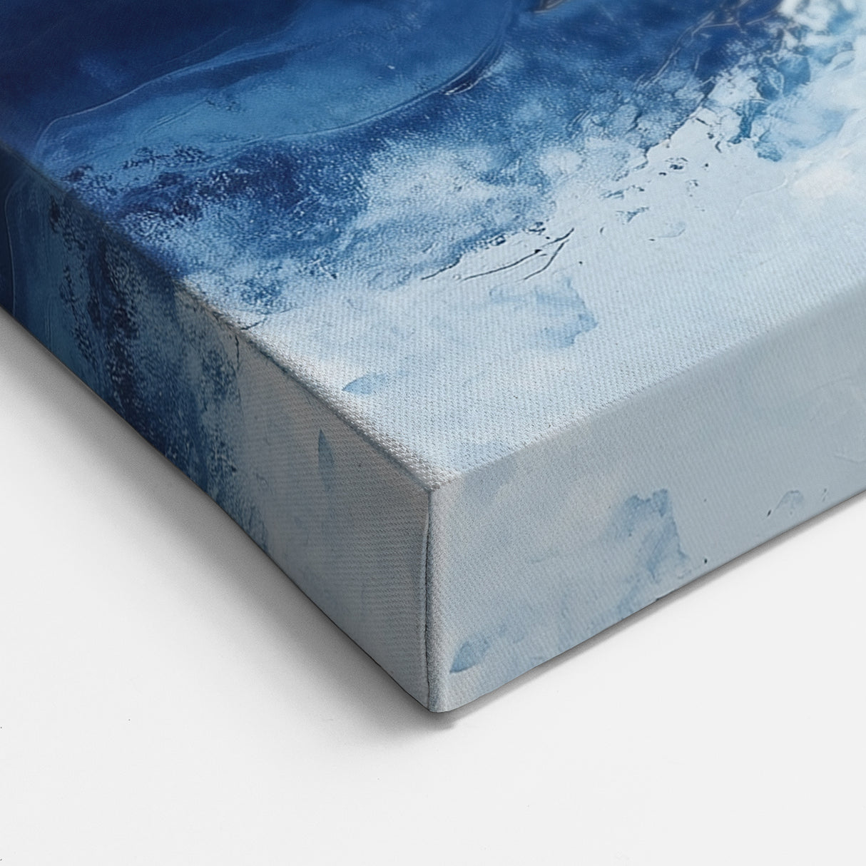 Modern Abstract Wall Art – Navy and Gray Geometric Canvas