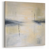 Geometric Abstract Wall Decor – Beige and Gray Modern Canvas