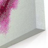 Contemporary Abstract Canvas – Fuchsia and Plum Bubble Art