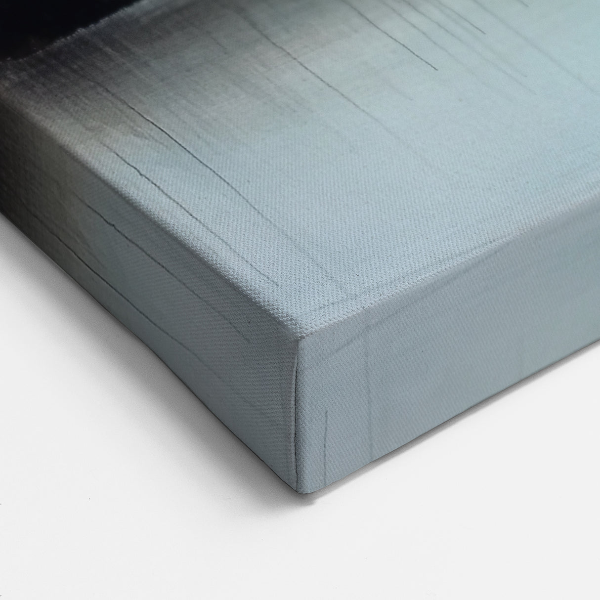 Minimalist Abstract Wall Art – Earthy Brown and Sky Blue Canvas