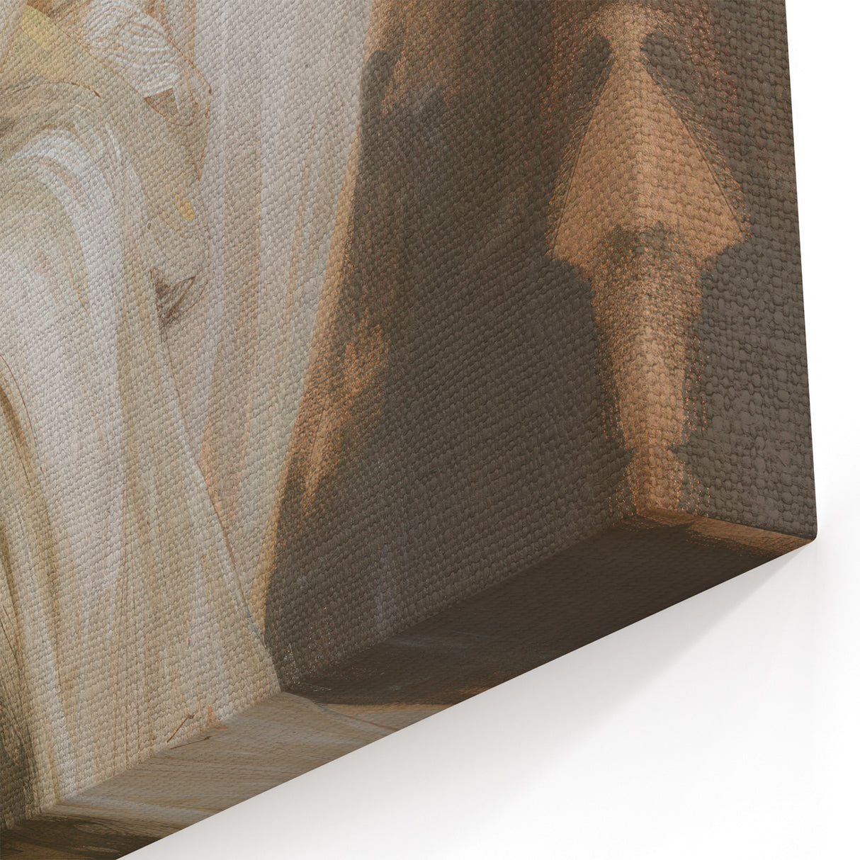 Minimalist Abstract Wall Art – Earthy Brown and Sky Blue Canvas