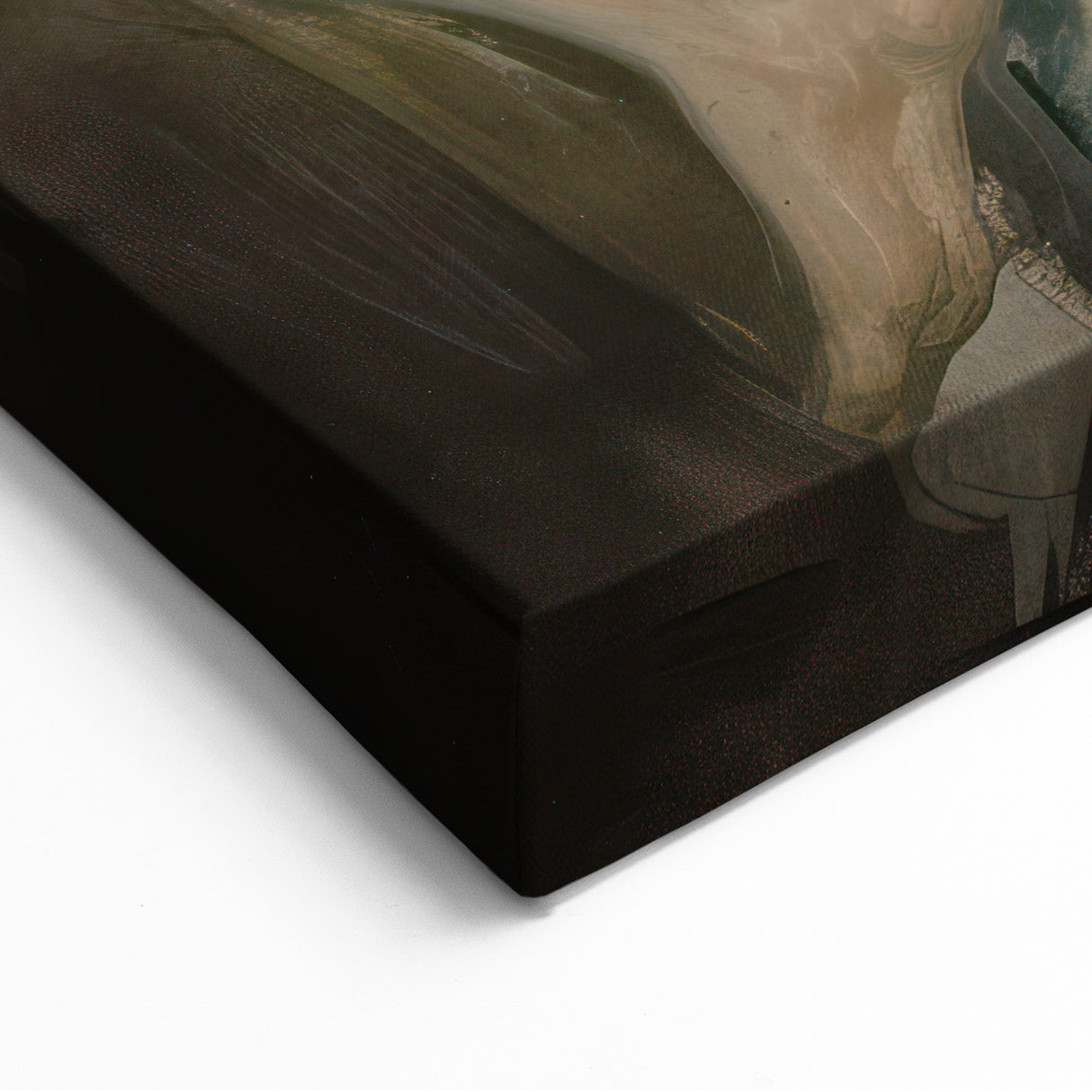 Minimalist Abstract Wall Art – Earthy Brown and Sky Blue Canvas