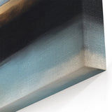 Large Abstract Wall Art – Earthy Horizon in Brown and Blue Tones