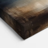 Large Abstract Wall Art – Earthy Horizon in Brown and Blue Tones