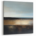 Colorful Abstract Wall Art – Earthy Brown and Blue Horizon Canvas
