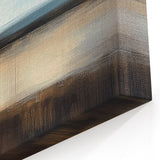 Colorful Abstract Wall Art – Earthy Brown and Blue Horizon Canvas