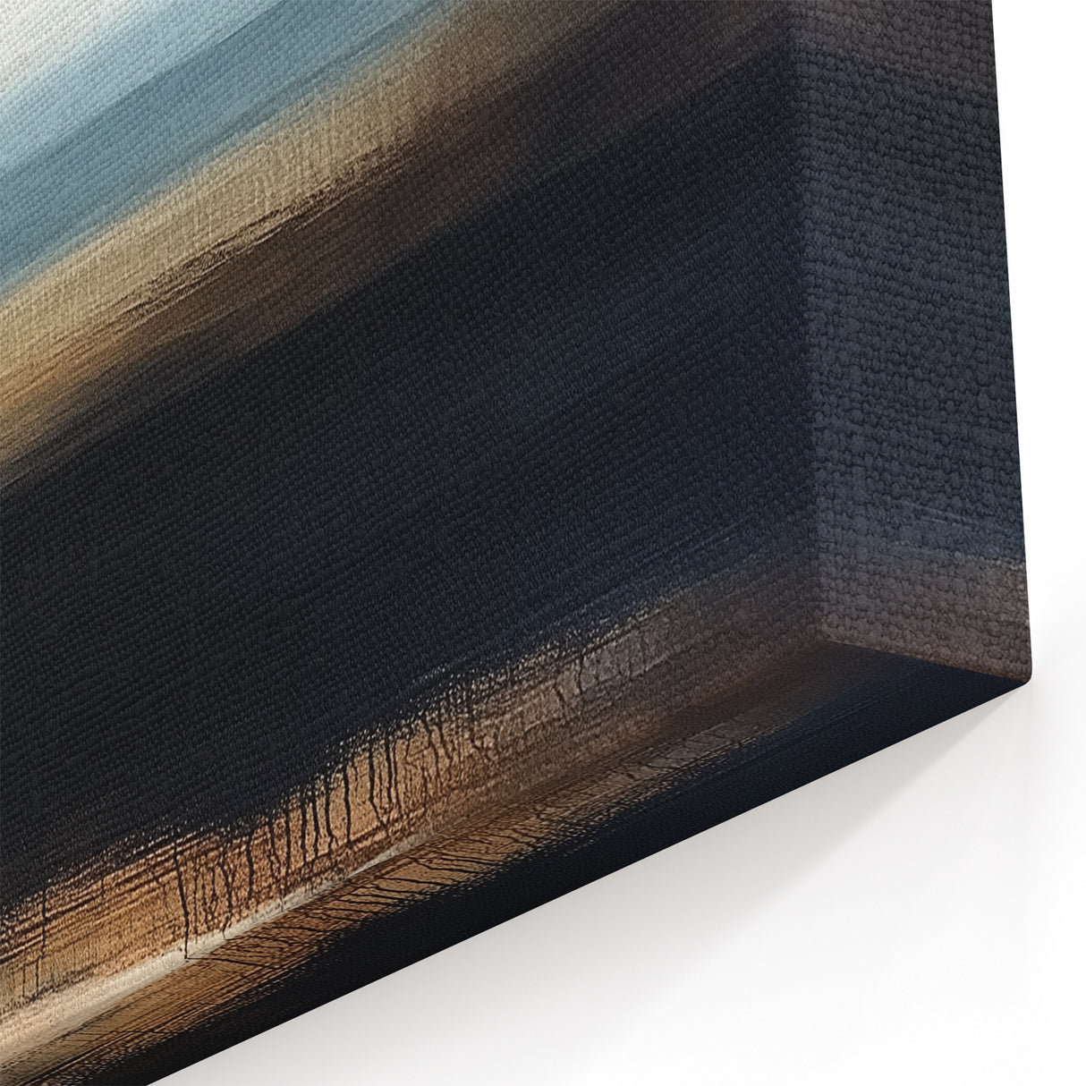 Modern Abstract Wall Art – Contemporary Brown & Black Landscape