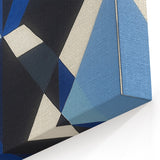 Geometric Abstract Wall Decor – Blue, White & Black Modern Art