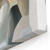 Minimalist Abstract Wall Art – Beige, Brown & Gray Stone Shapes