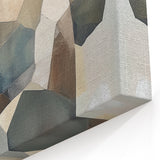 Minimalist Abstract Wall Art – Stone-Inspired Brown & Gray Canvas
