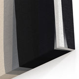 Modern Monochrome Abstract Wall Art – Black, Gray & Beige Canvas