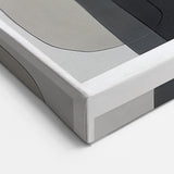 Modern Monochrome Abstract Wall Art – Black, Gray & Beige Canvas