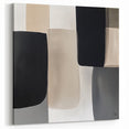 Minimalist Abstract Wall Art – Black, Beige & Gray Modern Canvas