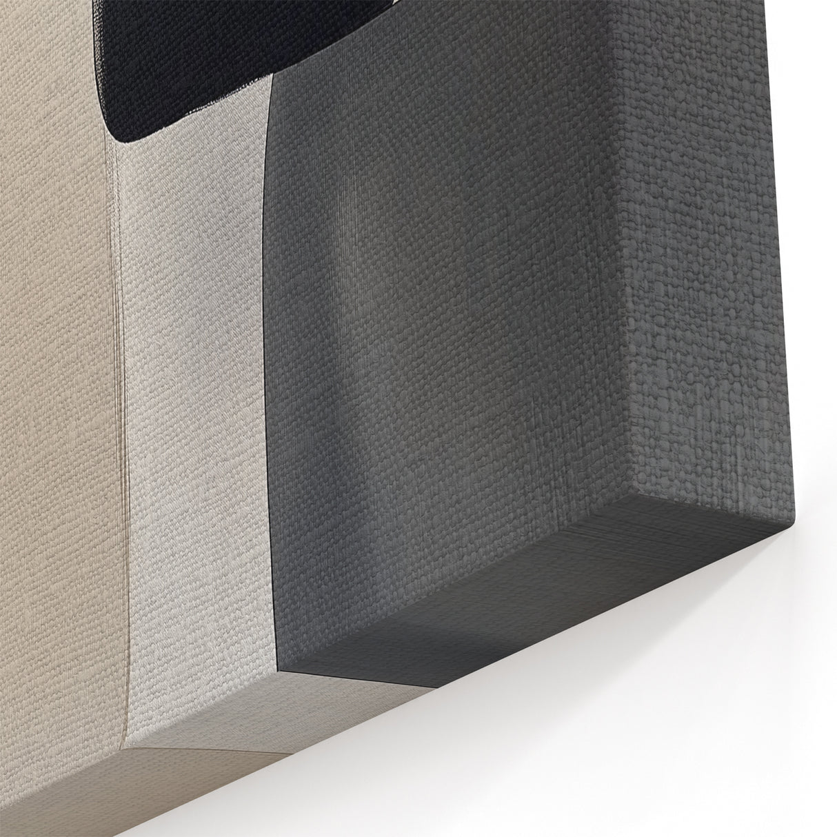 Minimalist Abstract Wall Art – Black, Beige & Gray Modern Canvas