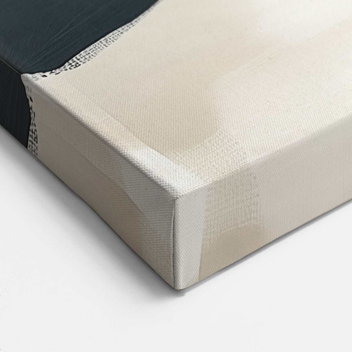 Colorful Abstract Wall Art – Teal, Gray & Beige Modern Brush Strokes