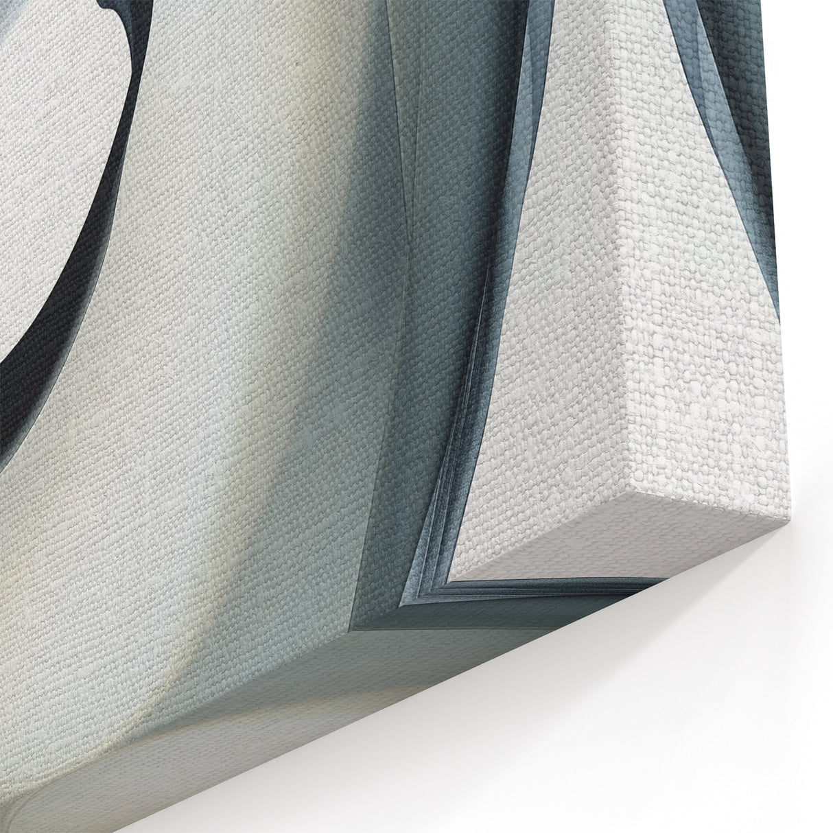 Minimalist Abstract Wall Art – Swirling Black, Beige & Gray Canvas