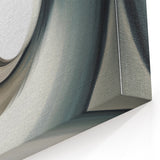 Minimalist Abstract Wall Art – Beige, Gray & Black Spiral Canvas