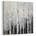 Modern Abstract Wall Art – Monochrome Birch Tree Forest Canvas