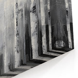 Modern Abstract Wall Art – Monochrome Birch Tree Forest Canvas