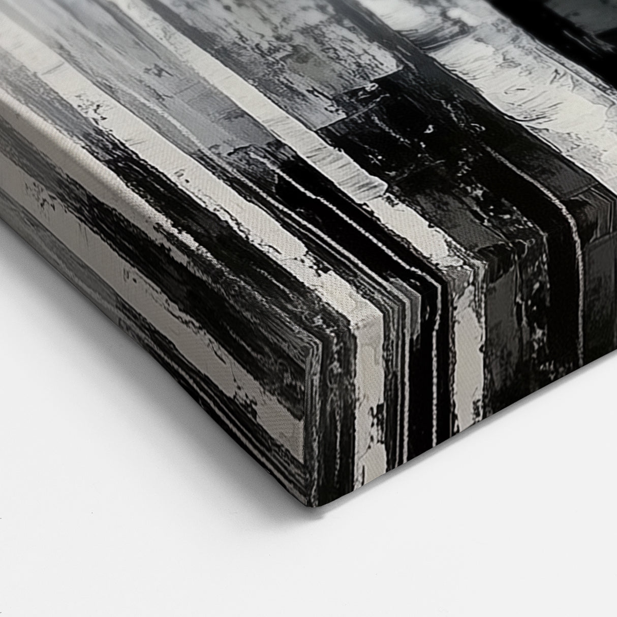 Modern Abstract Wall Art – Monochrome Birch Tree Forest Canvas