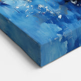 Colorful Abstract Wall Art – Bold Royal Blue, Red & Yellow Canvas