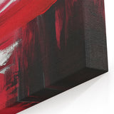 Modern Abstract Wall Art – Bold Red & Black Minimalist Canvas Print