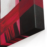 Large Modern Abstract Wall Art – Bold Red & Black Canvas Print