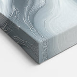 Minimalist Abstract Wall Art – Gray & White Contemporary Canvas