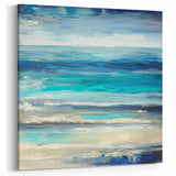 Ocean Breeze Abstract Wall Art – Blue & Teal Modern Canvas Print