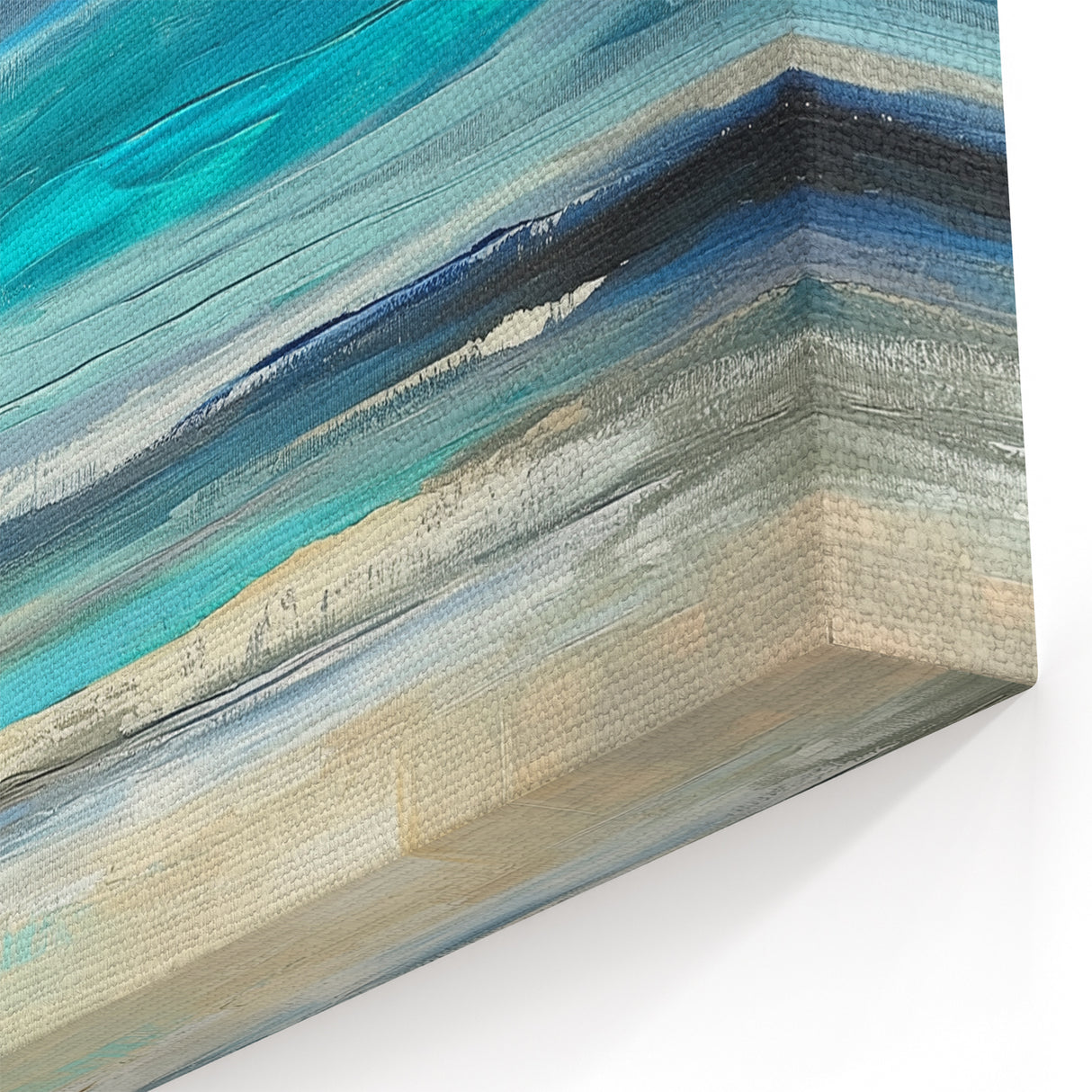 Ocean Breeze Abstract Wall Art – Blue & Teal Modern Canvas Print