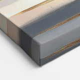 Modern Abstract Wall Art – Black, Gold & Gray Horizontal Canvas