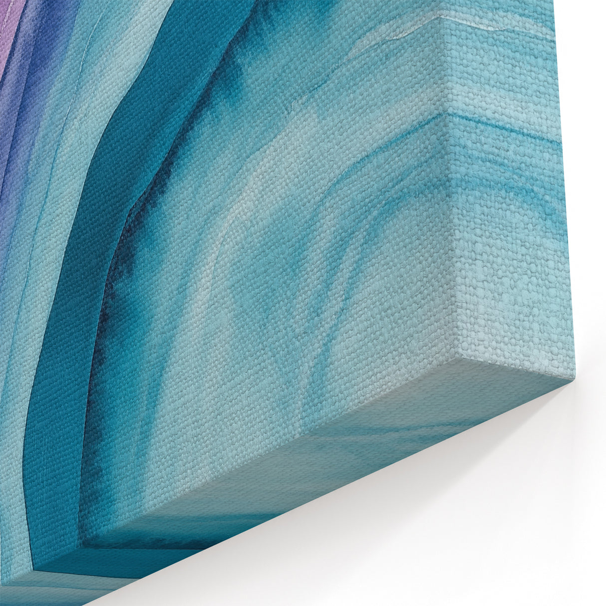 Colorful Abstract Wall Art – Teal & Violet Modern Canvas Design