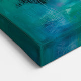 Tropical Abstract Wall Art – Turquoise, Lime & Coral Canvas Print