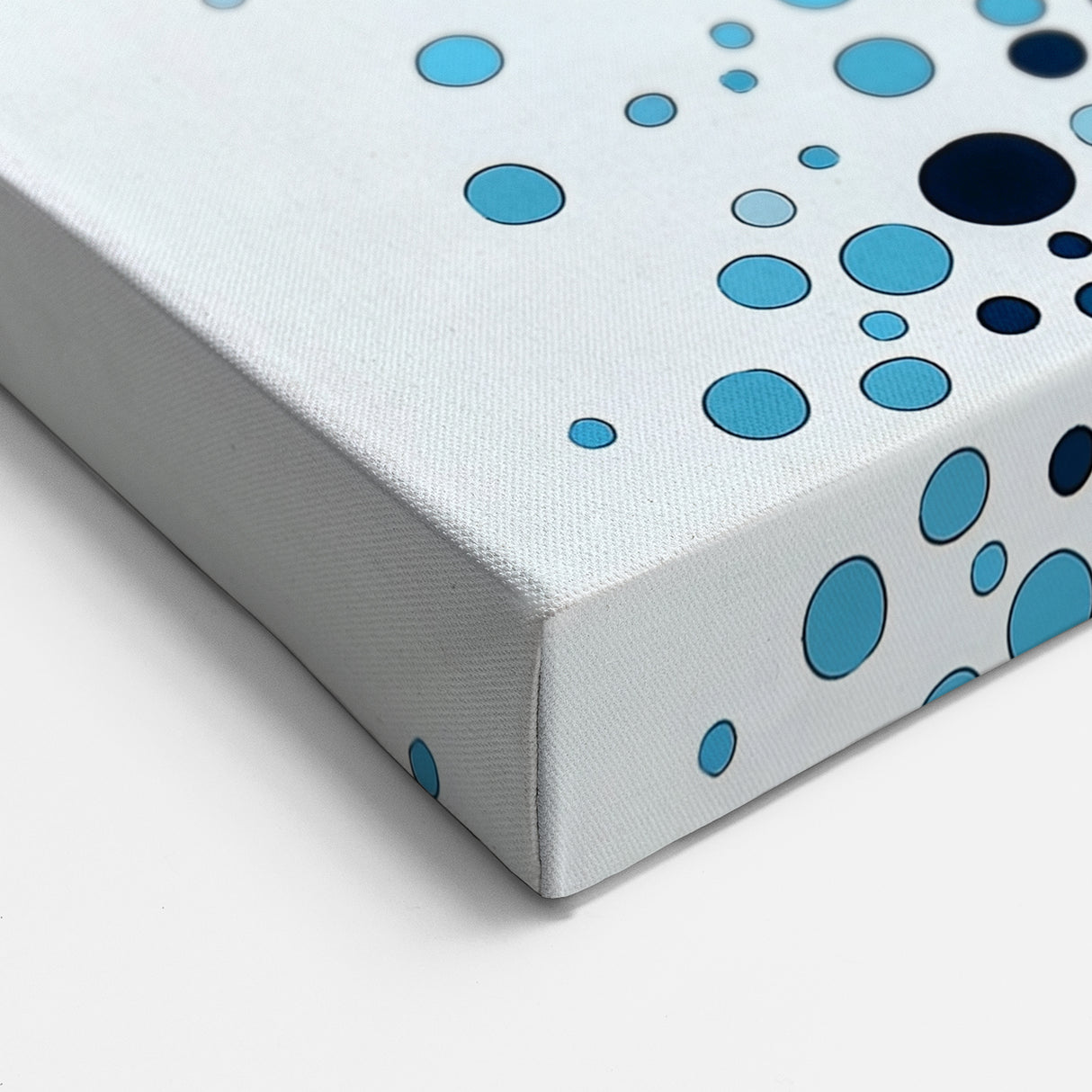 Geometric Abstract Wall Art – Red, Pink & Blue Circle Canvas