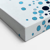 Geometric Abstract Wall Art – Red, Pink & Blue Circle Canvas