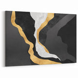 Winter Trees Abstract Wall Art – Light Blue & Gray Canvas Print