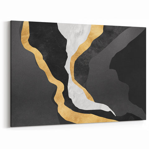 Winter Trees Abstract Wall Art – Light Blue & Gray Canvas Print