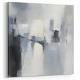 Minimalist Abstract Wall Art – Black, White & Gray Canvas Print
